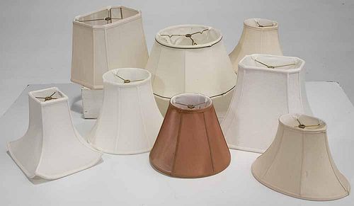 Group of Eight Lamp Shades
