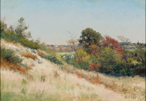 John Wood (Am. 1845-1919), Cape Elizabeth, 1905, Oil on canvas, framed