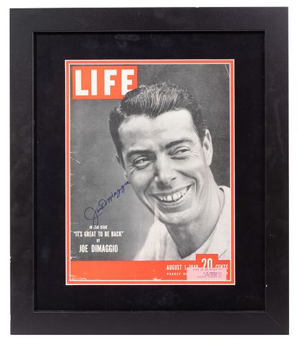 New York Yankees Joe DiMaggio Signed Life Magazine Cover