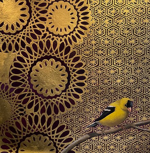 KATHRINE LOVELL, Gold Finch in a Golden Cage