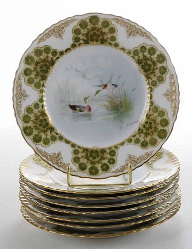 Set of Eight Limoges Plates