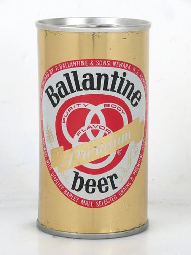 1964 Ballantine Beer 12oz T36-29f.3 Fan Tab Can Newark New Jersey
