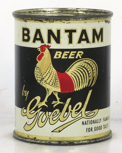1953 Bantam Beer 8oz 241-17.1 Flat Top Can Detroit Michigan