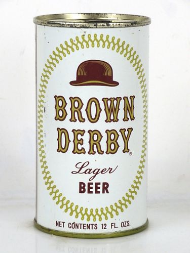 1961 Brown Derby Lager Beer 12oz 42-16 Flat Top Can Los Angeles California