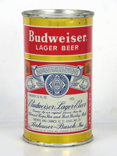 1952 Budweiser Lager Beer 12oz 44-08 Flat Top Can Saint Louis Missouri