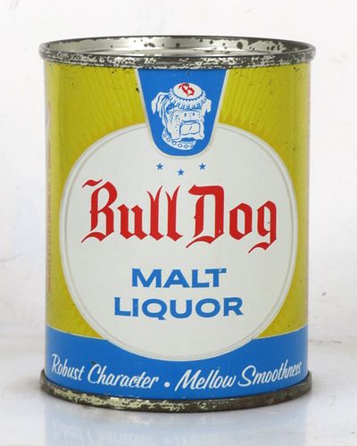 1962 Bull Dog Malt Liquor 8oz 239-13 Flat Top Can Chicago Illinois