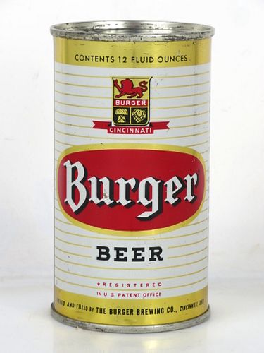 1957 Burger Beer 12oz 46-18.4 Flat Top Can Cincinnati Ohio
