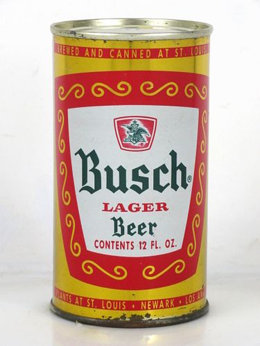 1955 Busch Lager Beer 12oz 47-18 Flat Top Can Saint Louis Missouri
