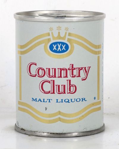 1968 Country Club Malt Stout Liquor Ring Top 8oz T28-18.1 Ring Top Can St. Joseph Missouri