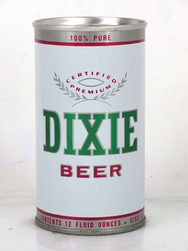 1967 Dixie Beer 12oz T58-37 Ring Top Can New Orleans Louisiana