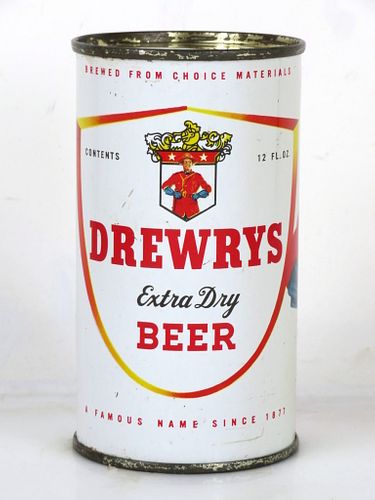1957 Drewrys Extra Dry Beer 12oz 57-04.2 Flat Top Can South Bend Indiana