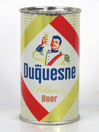 1958 Duquesne Pilsener Beer 12oz 57-12 Flat Top Can Pittsburgh Pennsylvania