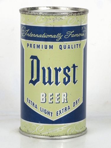 1952 Durst Beer 12oz 57-16.3 Flat Top Can Chicago Illinois