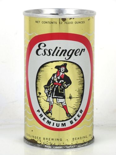 1967 Esslinger Premium Beer 12oz T62-06 Fan Tab Can Reading Pennsylvania mpm