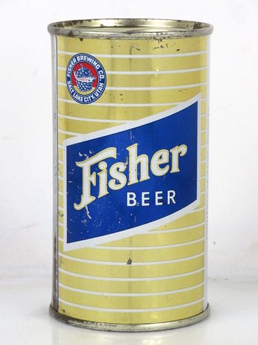 1952 BLUE Fisher (Export) Beer 12oz 63-37 Flat Top Can Salt Lake City Utah mpm