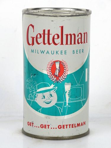 1958 Gettelman Milwaukee Beer 12oz 69-23 Flat Top Can Milwaukee Wisconsin
