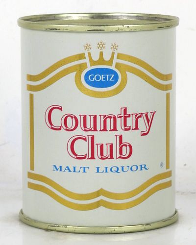 1958 Goetz Country Club Malt Liquor 8oz 240-26 Flat Top Can St. Joseph Missouri