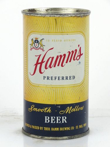 Rare Variation 1953 Hamm's Preferred Beer 12oz 79-20.2 Flat Top Can Saint Paul Minnesota