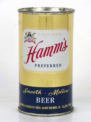 1953 Hamm's Preferred Beer 12oz 79-20.1 Flat Top Can Saint Paul Minnesota mpm