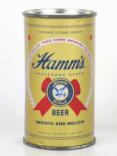 1946 Hamm's Preferred Stock Beer 12oz 79-18.1 Flat Top Can Saint Paul Minnesota mpm