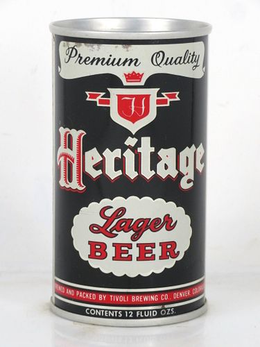 1963 Heritage Lager Beer 12oz 81-33 Flat Top Can Denver Colorado