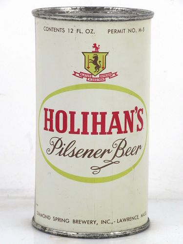 1958 Holihan's Pilsener Beer 12oz 83-02 Flat Top Can Lawrence Massachusetts