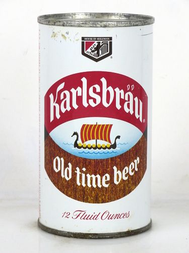 1960 Karlsbrau Old Time Beer 12oz 87-06 Flat Top Can La Crosse Wisconsin