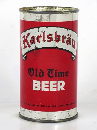 1960 Karlsbrau Old Time Beer 12oz 87-05 Flat Top Can Duluth Minnesota