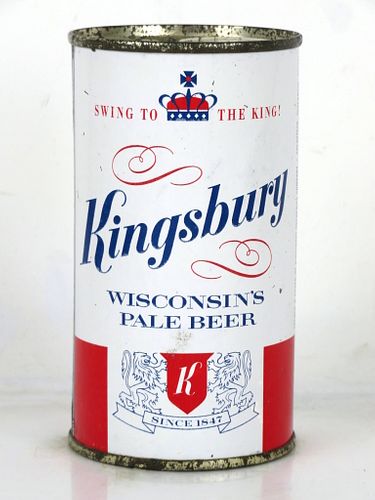 1962 Kingsbury Beer 12oz 88-10.2 Flat Top Can Sheboygan Wisconsin