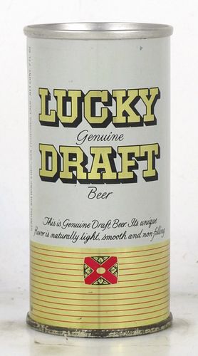 1969 Lucky Genuine Draft Beer 7oz T28-32.1 Ring Top Can Los Angeles California