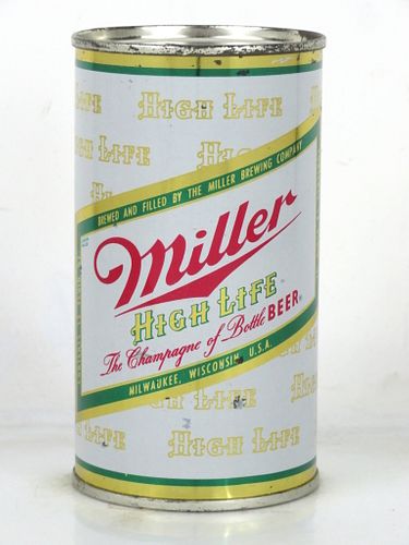 1960 Miller High Life Beer 12oz 100-01 Bank Top Can Milwaukee Wisconsin