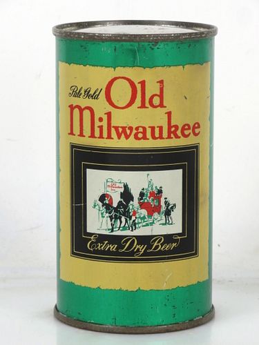 1946 Old Milwaukee Beer 12oz 107-24 Flat Top Can Wisconsin mpm