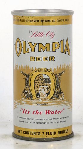 1961 Olympia Beer 7oz 242-05 Flat Top Can Tumwater Washington