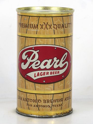 1953 Pearl Lager Beer 12oz 112-35 Flat Top Can San Antonio Texas