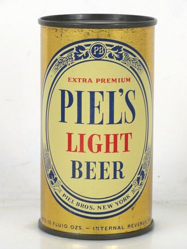 1949 Piel's Light Beer IRTP 12oz 115-13 Flat Top Can Brooklyn New York mpm