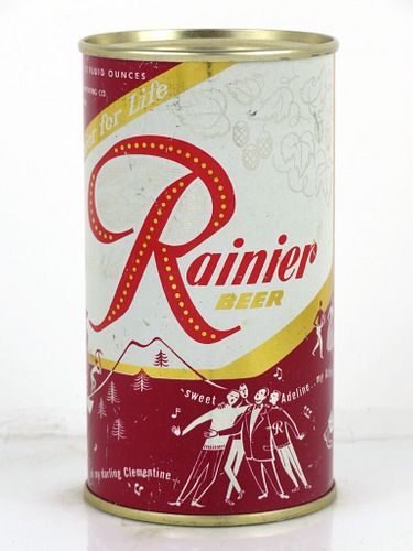 1957 Rainier Jubilee Beer "Merlot" 12oz Flat Top Can Seattle Washington