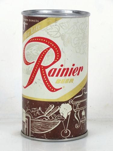 1956 Rainier Jubilee Beer (Irish Coffee) 12oz Flat Top Can Seattle Washington
