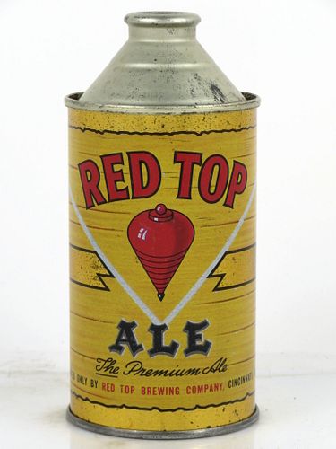 1948 Red Top Ale 12oz 181-02 High Profile Cone Top Can Cincinnati Ohio