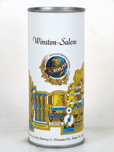 1974 Schlitz Beer Winston-Salem 12oz T213-08 Ring Top Can Milwaukee Wisconsin