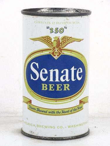 1950 Senate Beer 12oz 132-22 Flat Top Can Washington District Of Columbia