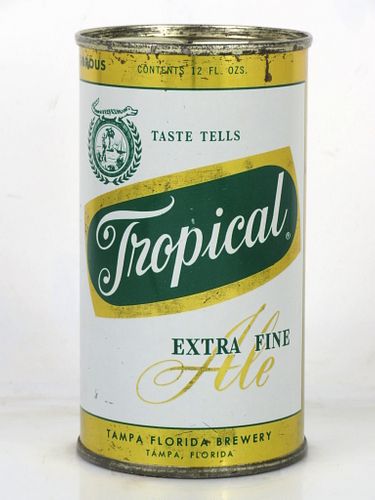 1961 Tropical Extra Fine Ale 12oz 140-05 Flat Top Can Tampa Florida
