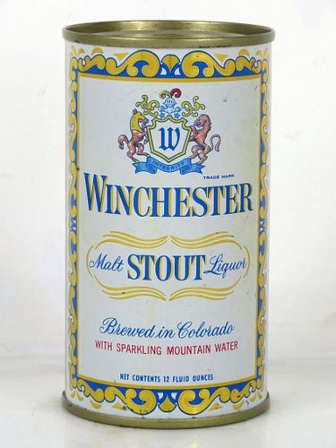 1962 Winchester Stout Malt Liquor 12oz 146-12 Flat Top Can Pueblo Colorado