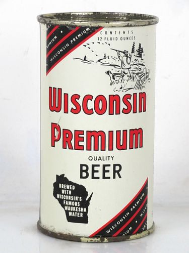 1957 Wisconsin Premium Quality Beer 12oz 146-27.2 Flat Top Can Waukesha Wisconsin