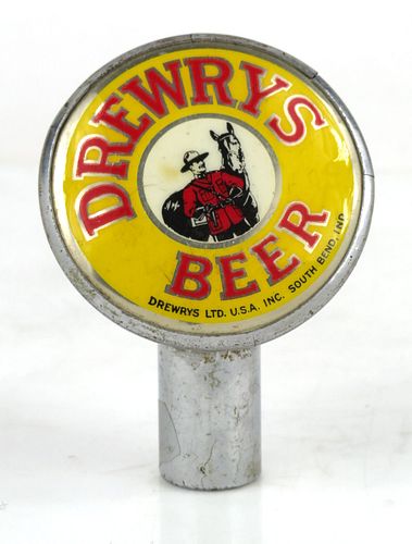 1949 Drewrys Beer Ball Tap Handle South Bend Indiana