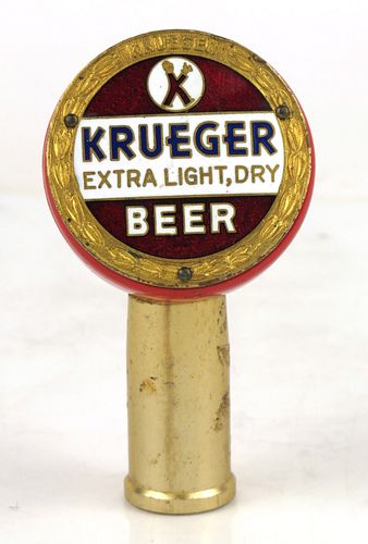 1949 Krueger Extra Light Dry Beer Tap Handle Newark New Jersey