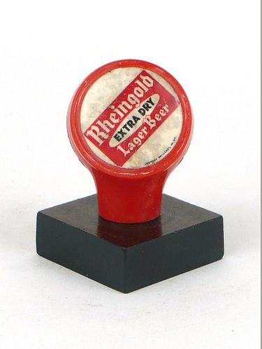 1957 Rheingold Extra Dry Beer Kooler Keg Ball Tap Handle New York City