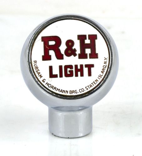 1945 R&H Light Beer Ball Tap Handle Stapleton New York