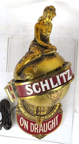 1972 Schlitz Draught Lighted Wall Sconce Milwaukee Wisconsin