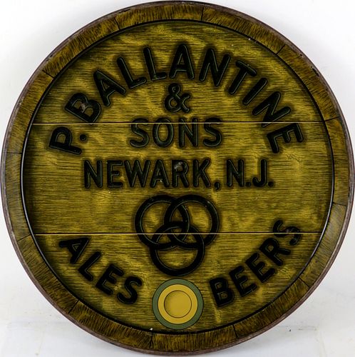 1938 Ballantine Ales/Beers 12" Serving Tray Newark New Jersey