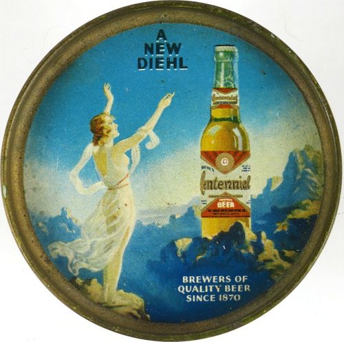 1933 Diehl Centennial Beer Tip Tray Defiance Ohio